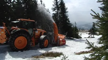 Cvičení hasičů v Krkonoších