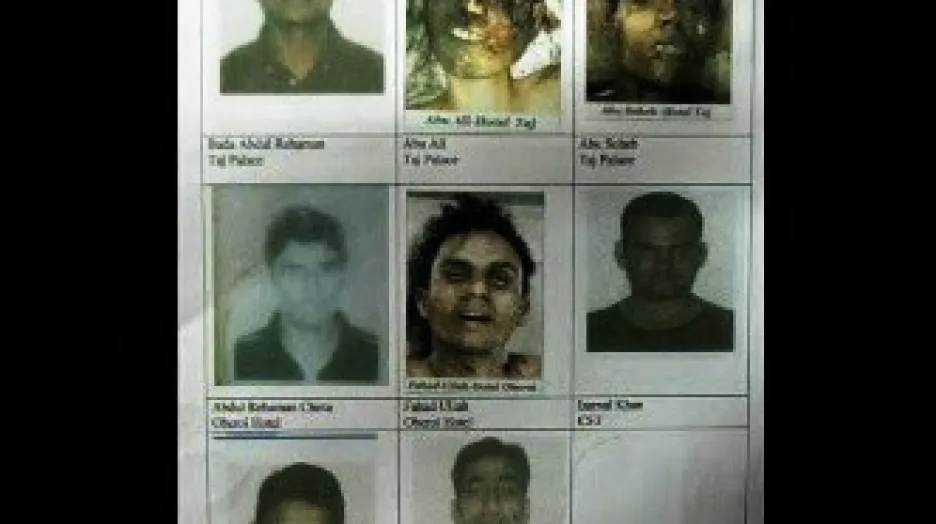 Fotografie teroristů z Bombaje