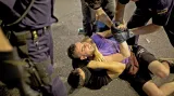 Zásah španělské policie proti demonstrantům