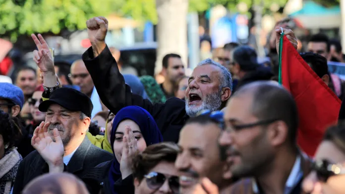 Tuniský protest za vyšší mzdy učitelů
