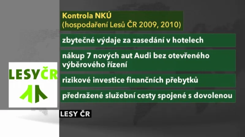 Nedostatky v hospodaření Lesů ČR