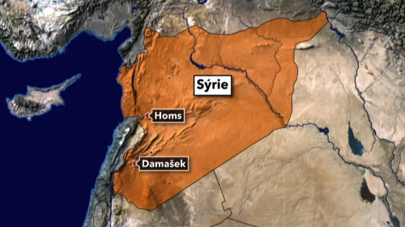 Mapa Sýrie