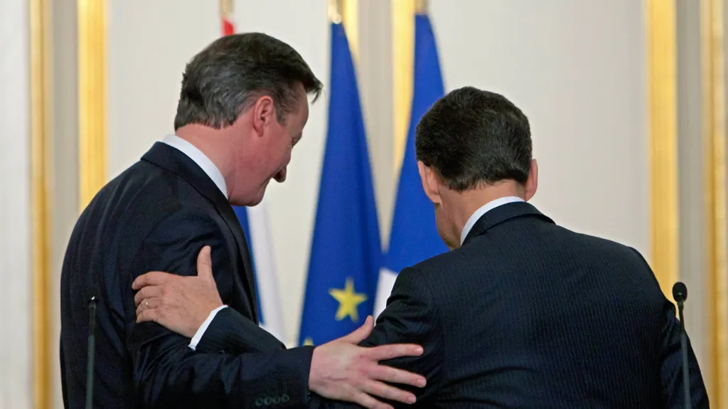 David Cameron a Nicolas Sarkozy