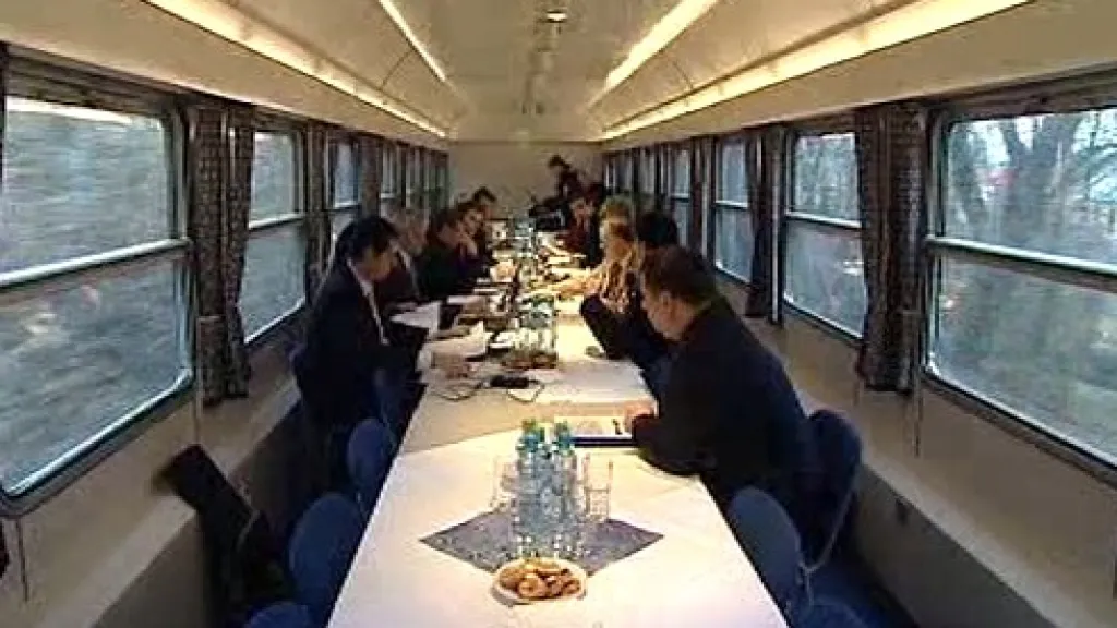 Zasedání Rady kraje Vysočina ve vlaku
