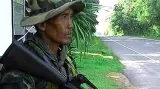 Voják na thajsko-kambodžské hranici