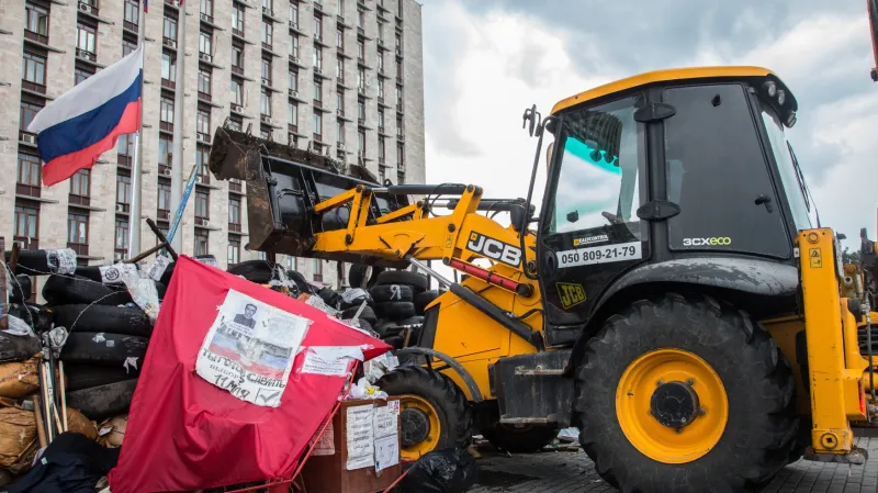 Bourání barikád v Doněcku