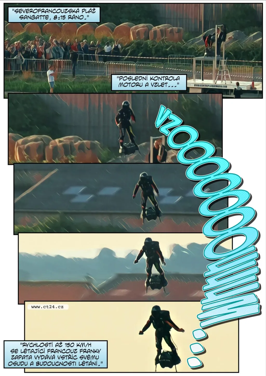 Zapata přeletěl La Manche