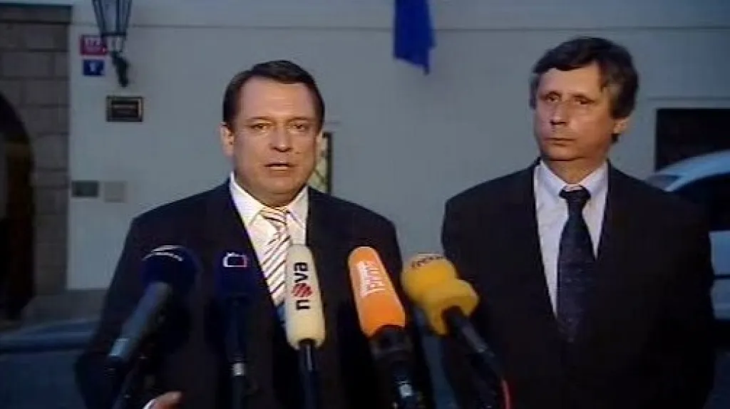 Jiří Paroubek a Jan Fischer