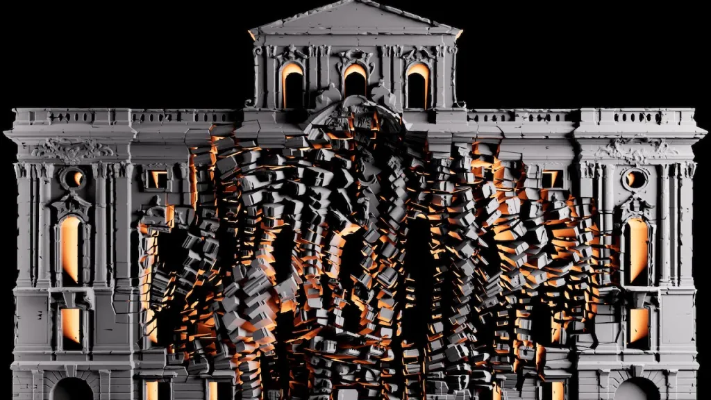 Filip Hodas: videomapping Eternal Recurrence (Arcibiskupský palác)