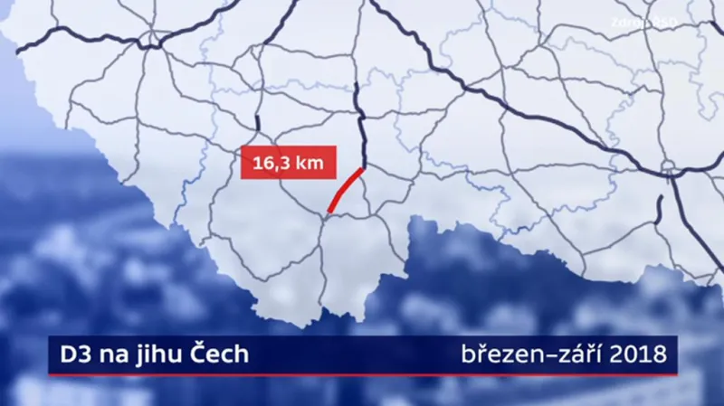 Dostavba D3 na jihu Čech