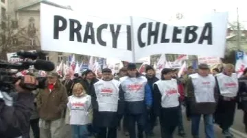 Demonstrace polských loďařů