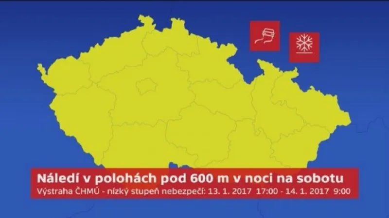 Výstraha ČHMÚ,  Autor: ČT24,  Zdroj: ČT24