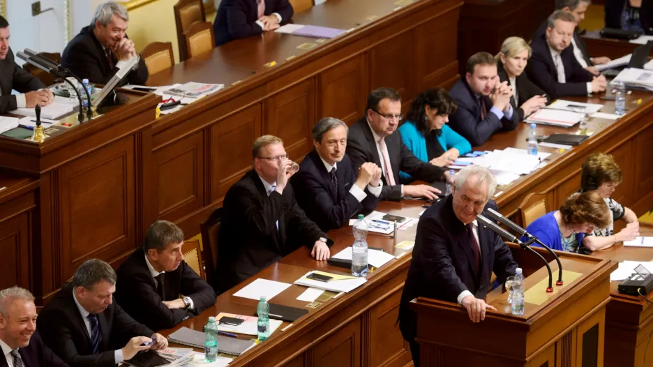 Miloš Zeman v Poslanecké sněmovně