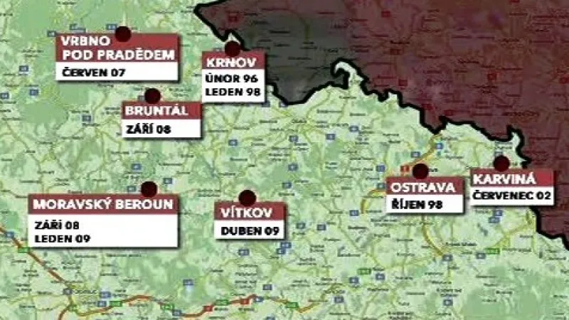 Útoky v Moravskoslezském kraji
