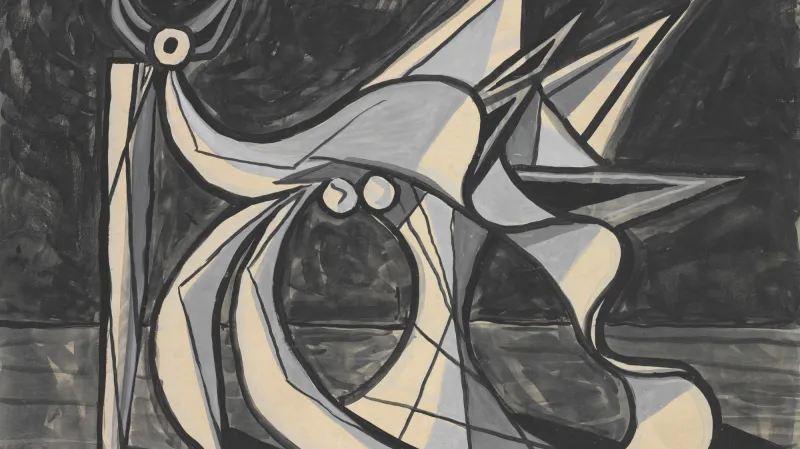 Oscar Dominguez, Umírající býk, 1947