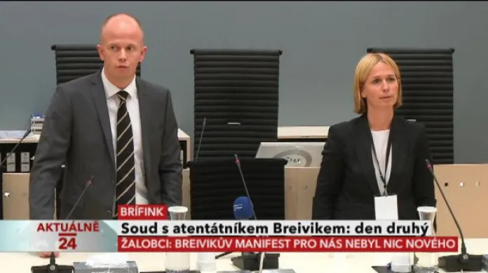 TK po skončení druhého dne procesu s Breivikem