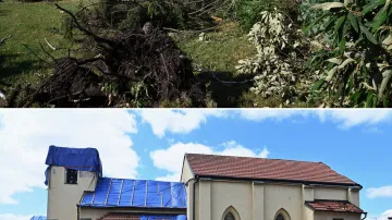 Odklízení sutin po ničivém tornádu v Moravské Nové Vsi, v obci Hrušky a Mikulčice