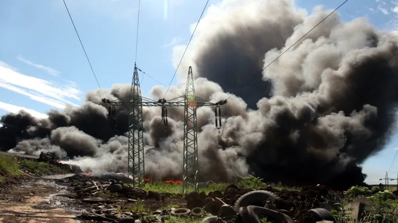 Požár v Tušimicích – 17. 6. 2010