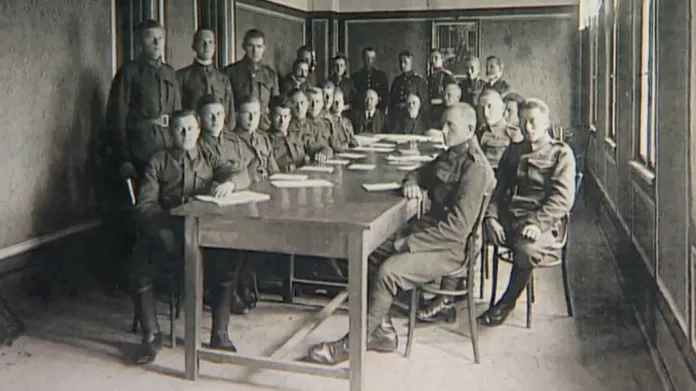 Posádka Czajankových kasáren v roce 1939
