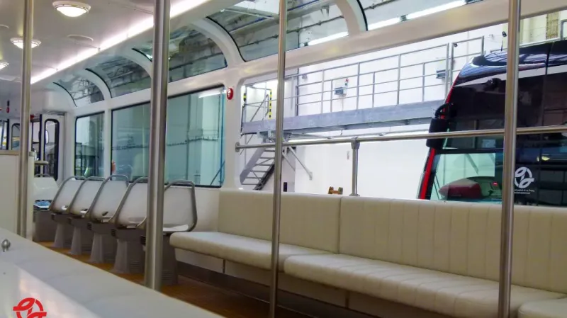 Interiér tramvaje T3 Coupé