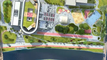 Vizualizace dvou nových budov Ostravské univerzity