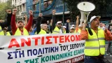 Protest pracovníků přístavu v Řecku