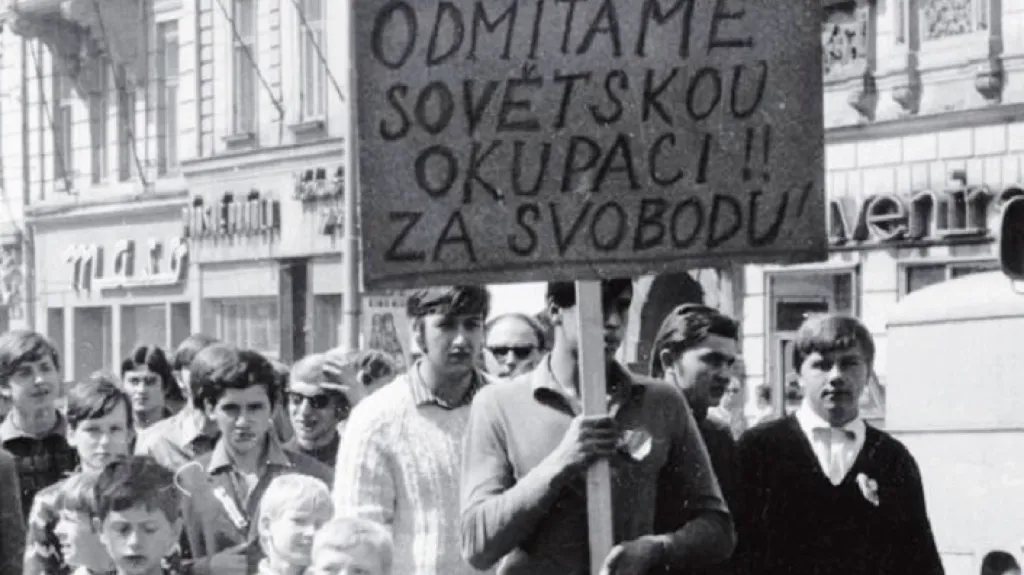 Dobová fotografie z Olomouce z roku 1968