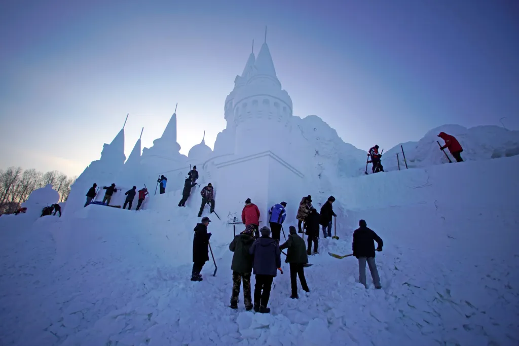 Festival ledu v čínském městě Charbin