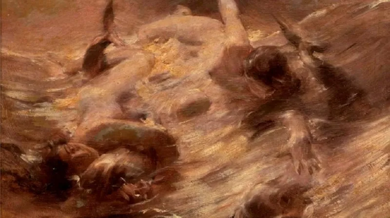 Beneš Knüpfer / Hra nymf s delfíny (1885)