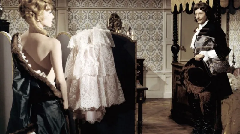 Michèle Mercierová a Jean Rochefort ve filmu Angelika a král (1966)