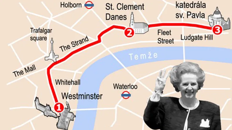 Trasa smutečního průvodu