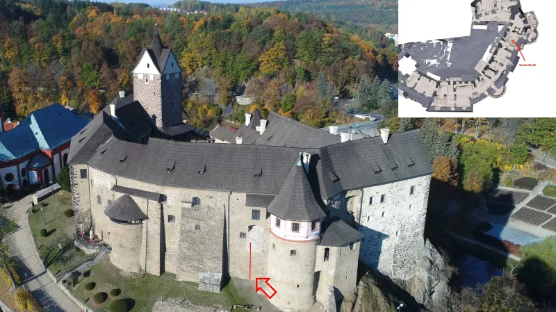 Místo, kde sonda odhalila nejstarší části Lokte