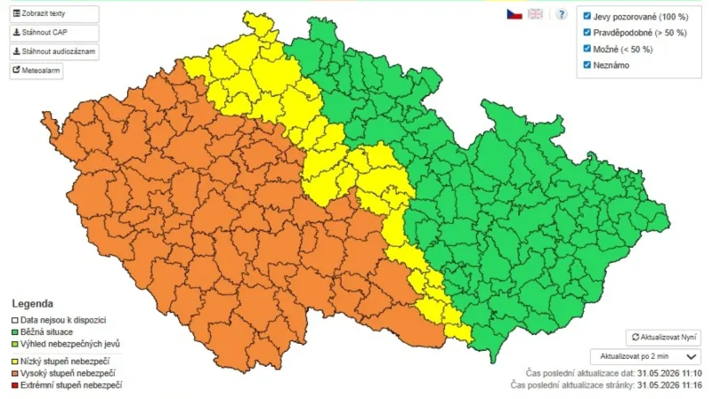 Výstraha meteorologů