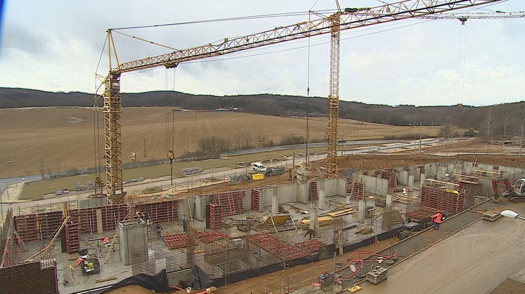 Stavba nových bytových domů v Brně