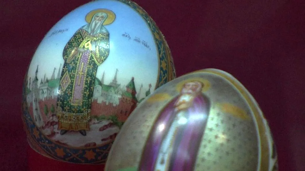 Ruská porcelánová velikonoční vejce