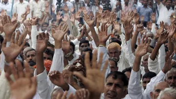 Protest gudžarátské komunity za kvóty určené pro tuto skupinu (2008)