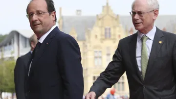 Francois Hollande a Herman van Rompuy