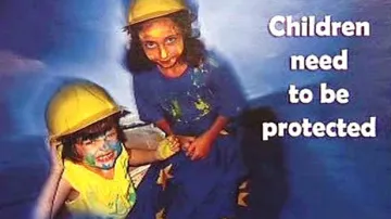 Plakát na kampaň o ochraně dětí
