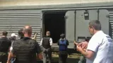 Chladírenské vagony s ostatky obětí z letu MH17