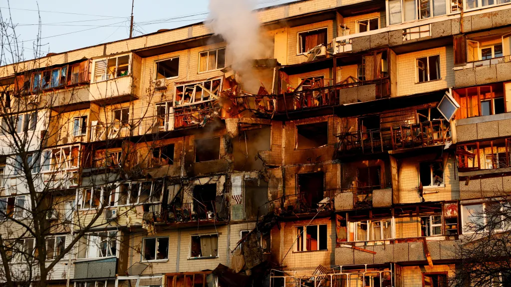 Následky ruských útoků na Kyjev