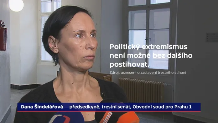 „Politický extremismus není možné bez dalšího postihovat,“ říká předsedkyně trestního senátu Dana Šindelářová