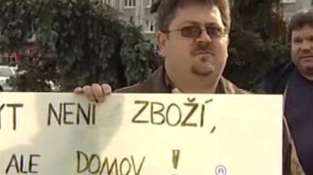 Protestující nájemníci