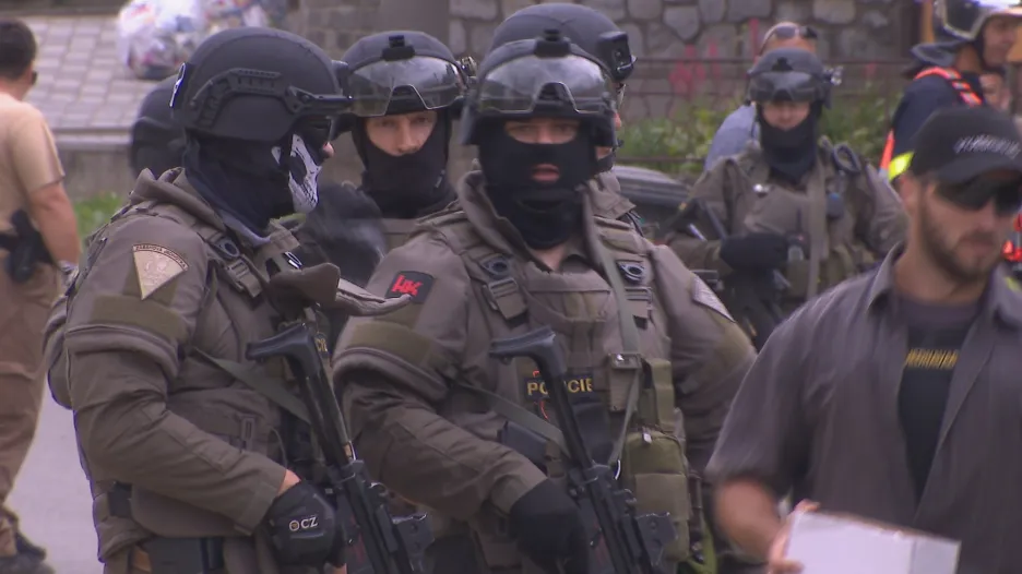 Policejní zásah v Kobylí na Břeclavsku