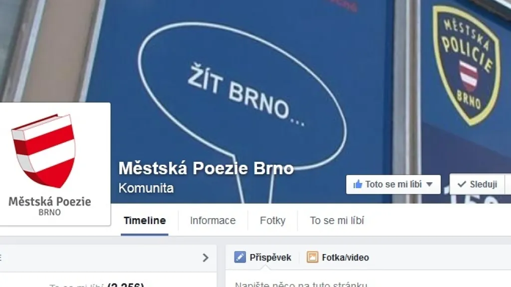 Facebooková stránka Městská poezie Brno