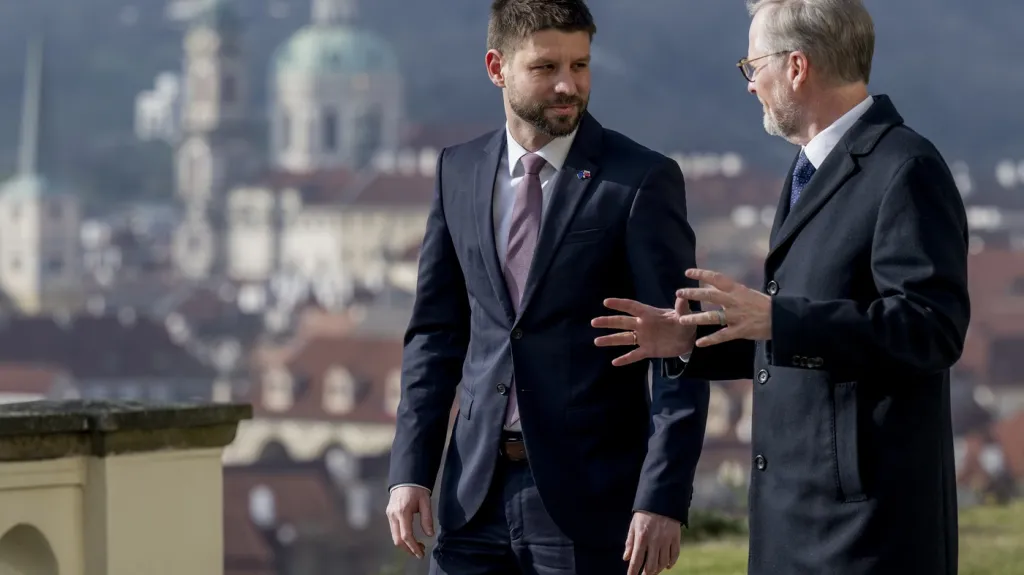 Petr Fiala (vpravo) a Michal Šimečka