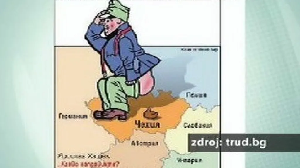 Karikatura Česka v bulharském tisku