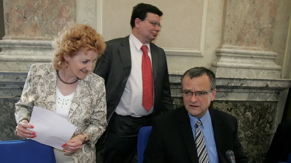 Vlasta Parkanová, Alexandr Vondra a Miroslav Kalousek