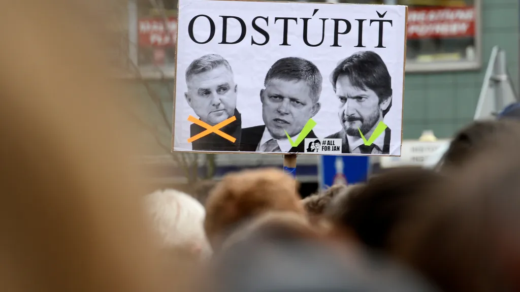 Protest na náměstí SNP v Bratislavě