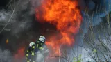 Požár průmyslového areálu v Turnově
