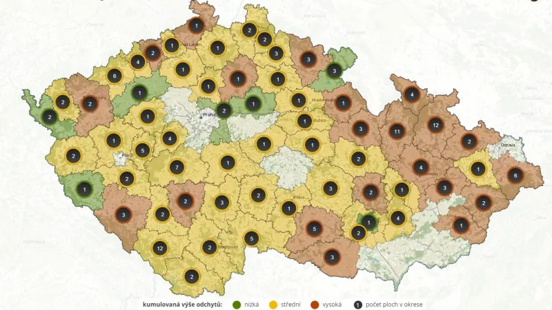 Výskyt kůrovce na území ČR